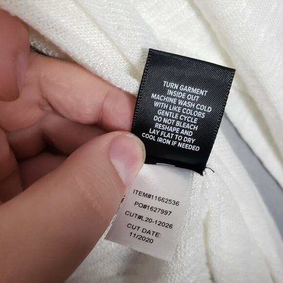 Torrid Size 2X Loose Knit Waterfall Cardigan Cream Semi Sheer Lightweight Layer - Picture 4 of 5